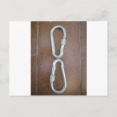 Vergrendeld: duurzaam stalen karabijnhaak ontwerp briefkaart (Voorkant)