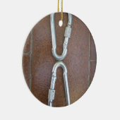 Vergrendeld: duurzaam stalen karabijnhaak ontwerp keramisch ornament (Rechts)