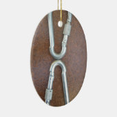 Vergrendeld: duurzaam stalen karabijnhaak ontwerp keramisch ornament (Rechts)