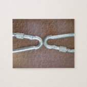 Vergrendeld: duurzaam stalen karabijnhaak ontwerp legpuzzel (Horizontaal)