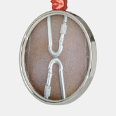 Vergrendeld: duurzaam stalen karabijnhaak ontwerp metalen ornament (Links)