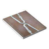 Vergrendeld: duurzaam stalen karabijnhaak ontwerp notitieblok (Schuin)