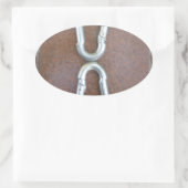 Vergrendeld: duurzaam stalen karabijnhaak ontwerp ovale sticker (Tas)