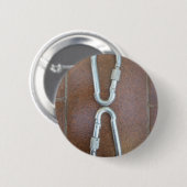 Vergrendeld: duurzaam stalen karabijnhaak ontwerp ronde button 5,7 cm (Voorkant /achterkant)