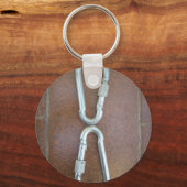 Vergrendeld: duurzaam stalen karabijnhaak ontwerp sleutelhanger (Voorkant)