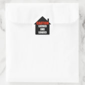 Vergrendeld en geladen Home Ronde Sticker (Tas)