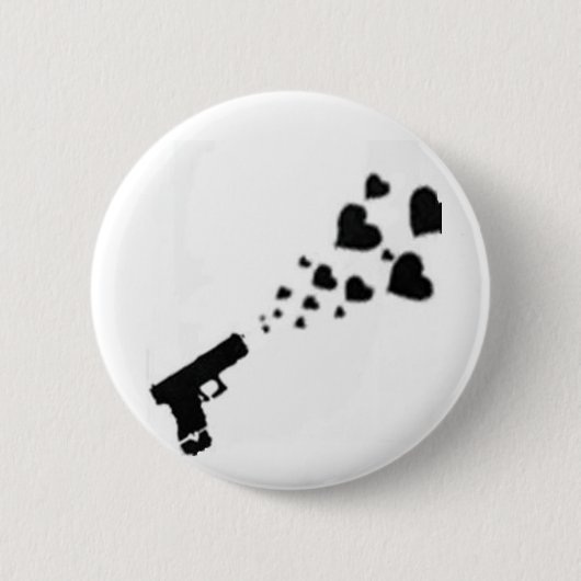 Vergrendeld en geladen met hart ronde button 5,7 cm (Voorkant)