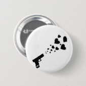 Vergrendeld en geladen met hart ronde button 5,7 cm (Voorkant /achterkant)