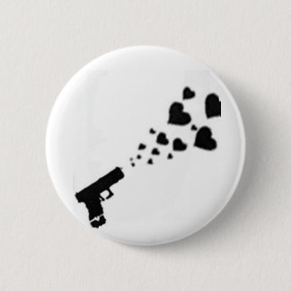 Vergrendeld en geladen met hart ronde button 5,7 cm