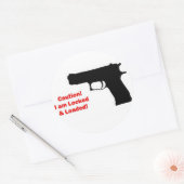Vergrendeld en geladen ronde sticker (Envelop)