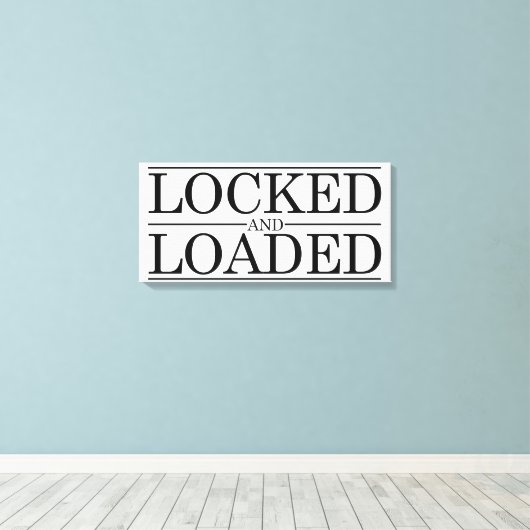 Vergrendeld in kuisheid canvas afdruk (Insitu (Houten vloer))