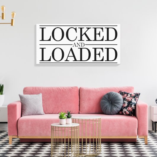 Vergrendeld in kuisheid canvas afdruk (Insitu (Woonkamer))