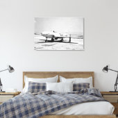 Vergrendeld P-80A vliegtuig Canvas Afdruk (Insitu (Slaapkamer))