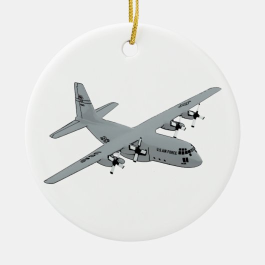 Vergrendelde C-130 Hercules Keramisch Ornament (Voorkant)