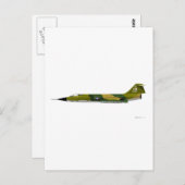 Vergrendelde F-104-strijder Briefkaart (Voorkant / Achterkant)