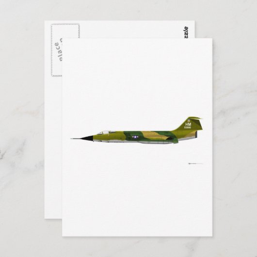 Vergrendelde F-104-strijder Briefkaart (Voorkant / Achterkant)