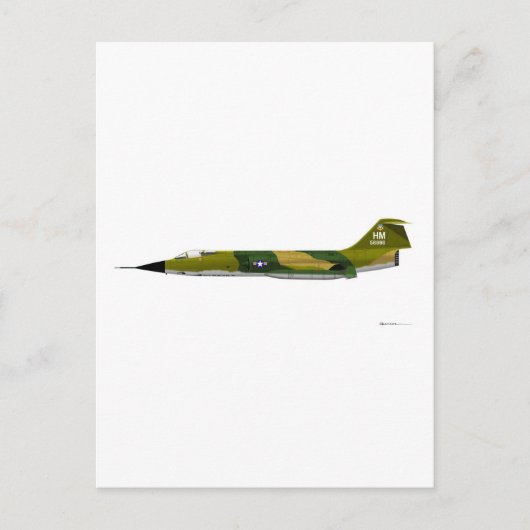 Vergrendelde F-104-strijder Briefkaart (Voorkant)