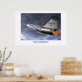 Vergrendelde F-104-strijder Poster (Keuken)