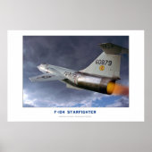Vergrendelde F-104-strijder Poster (Voorkant)
