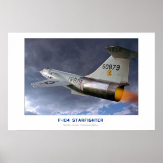 Vergrendelde F-104-strijder Poster