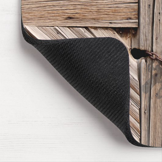 Vergrendelde houten deuren muismat (Hoek)