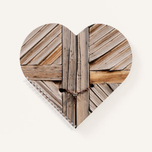 Vergrendelde houten deuren notitieboek