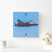 Vergrendelde Martin F-35A Lightning II Wall Clock Vierkante Klok (Huis)