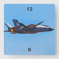 Vergrendelde Martin F-35A Lightning II Wall Clock