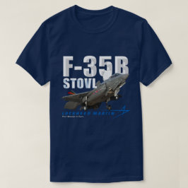 Vergrendelde Martin F-35B Lightning II Stealth Fig T-shirt