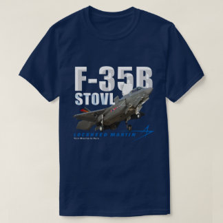 Vergrendelde Martin F-35B Lightning II Stealth Fig T-shirt