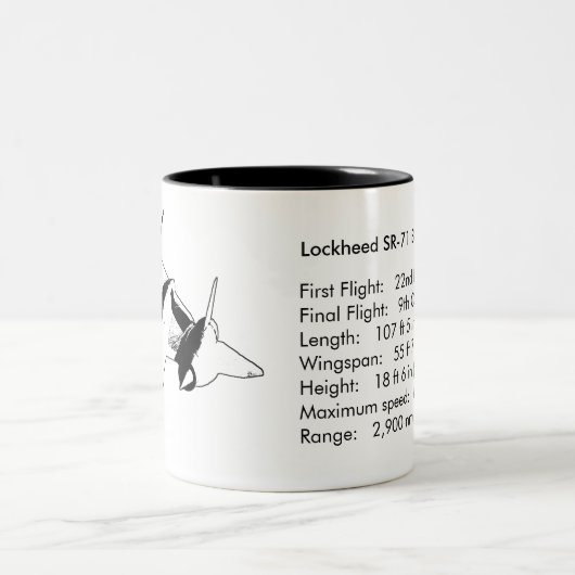 Vergrendelde SR-71-Mok met twee tonen - zwart Tweekleurige Koffiemok (Center)