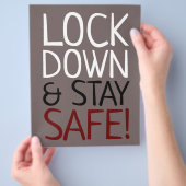 Vergrendelen en veilig Poster houden Flyer (Hand)