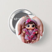 Vergrendelen Ronde Button 5,7 Cm (Voorkant /achterkant)