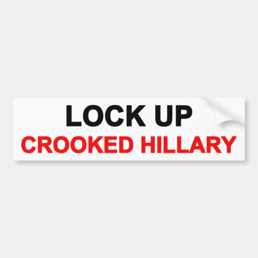 Vergrendelen van doorgesneden hillary bumpersticker (Voorkant)