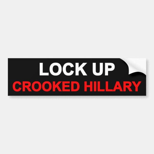 Vergrendelen van doorgesneden hillary bumpersticker (Voorkant)