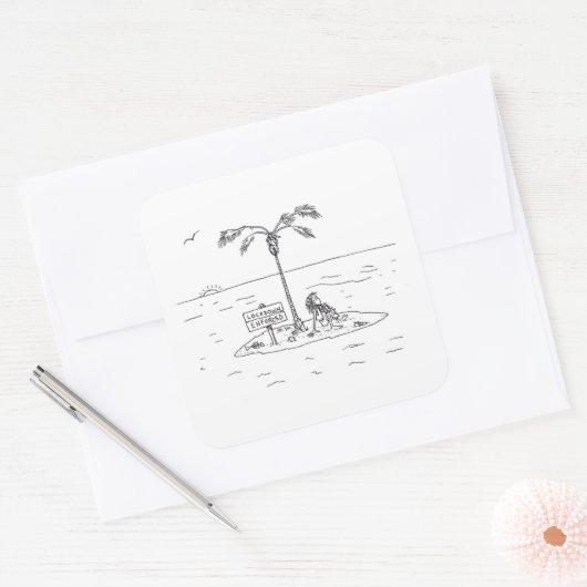 Vergrendelen Versterkte grote vierkante stickers (Envelop)