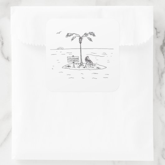 Vergrendelen Versterkte grote vierkante stickers (Tas)