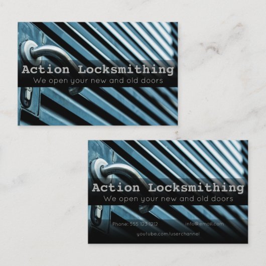 Vergrendeling en veilig visitekaartje vergrendelen (Voorkant / Achterkant)