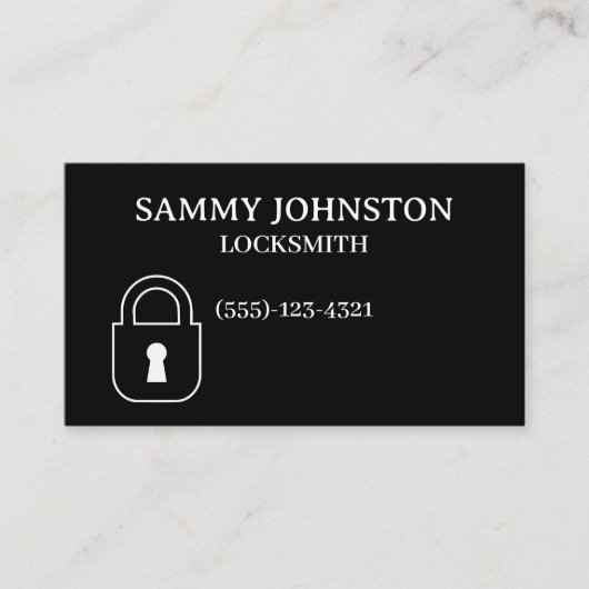 Vergrendeling met een padlock visitekaartje (Voorkant)