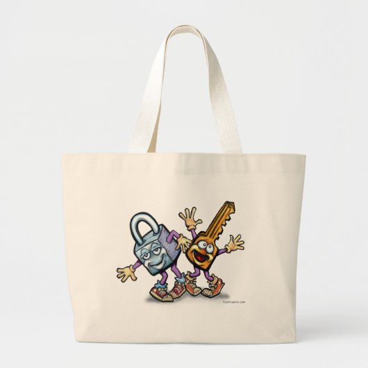Vergrendeling n toets grote tote bag (Voorkant)