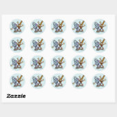 Vergrendeling n toets ronde sticker (Vel)