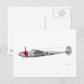 Vergrendeling P-38J Briefkaart (Voorkant / Achterkant)