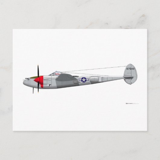 Vergrendeling P-38J Briefkaart (Voorkant)