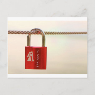Vergrendeling van de liefde briefkaart
