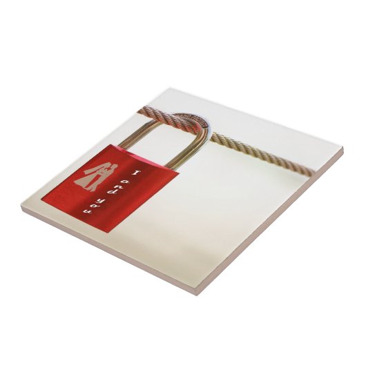 Vergrendeling van de liefde tegeltje (Zijkant)