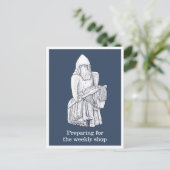 Vergrendelingsmodus: Lewis chessmen - The Knight Briefkaart (Staand voorkant)