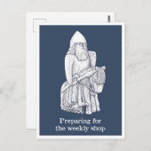 Vergrendelingsmodus: Lewis chessmen - The Knight Briefkaart (Voorkant / Achterkant)