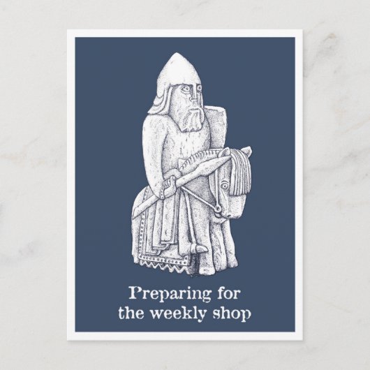 Vergrendelingsmodus: Lewis chessmen - The Knight Briefkaart (Voorkant)