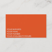 Vergrendelsmid Visitekaartje Moderne, heldere teks (Achterkant)