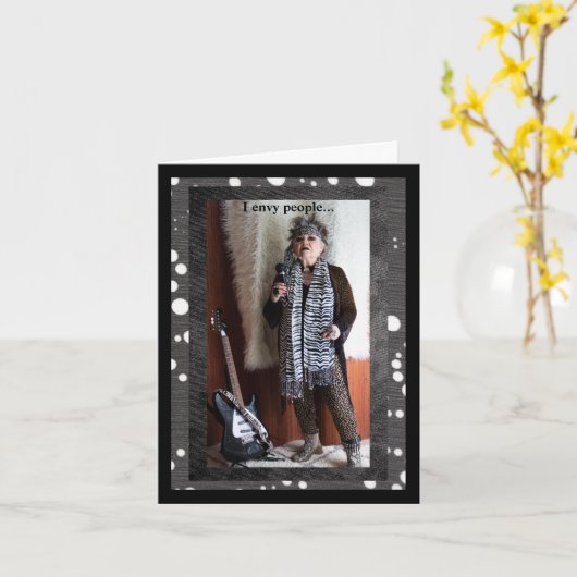 Vergrijzend enthousiast ouder worden kaart (Gele Bloem)